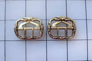 Breeches Buckle, BB White Bronze Sold as a Pair, 18th Century Reproduction - Picture 1 of 2