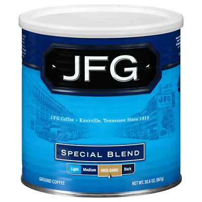 JFG Special Blend Ground Coffee 30.6 Oz. CanisterMed Dark
