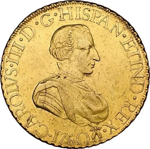 Mexico 8 Escudos Mo 1760 M.M. Charles III, NGC AU Details, Harsh Cleaned KM# 153 - Picture 1 of 4