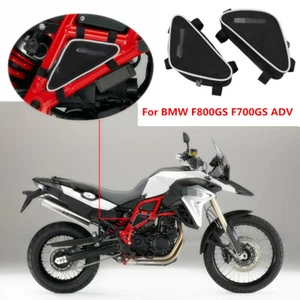 1 Pair Motorcycle Frame Crash Bars Placement Bag For BMW F800GS F700GS Adventure - Picture 1 of 10