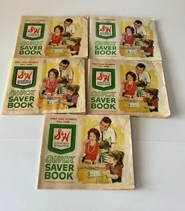 Vintage Lot S&H Green Stamps 5 Books Full - Picture 1 of 2