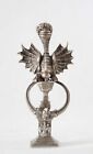antique silver Tie - Hat - Honour Pin Stand / Holder, as Harpy Bird Woman Sphinx