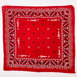 "Sciarpa floreale rossa floreale occidentale bandana 16,75""x17,25" - Foto 1 di 6