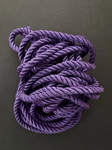 Dark Purple Twist 13 Yards Rope Satin Braid Trim Upholstery Costume Royal - Picture 1 of 4