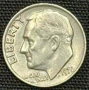 1972 No Mint Mark Circulated Roosevelt Dime - Picture 1 of 4