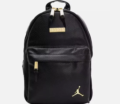Nike Air Jordan Faux Leather Regal Backpack “Snakeskin” 9A0136-429 Blk/Gold -NWT - Image 1 of 2