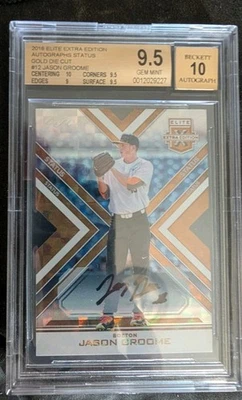 2016 Elite Extra Jason Groome Gold Die Cut Auto One Of One BGS 9.5 1/1 #12 RC - Image 1 of 4