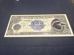 Chatham Islands 2 DOLLARS New 1999 First Banknote Commemorative UNC POLYMER NOTE - Picture 1 of 2