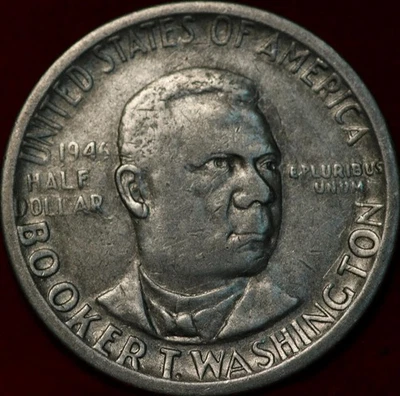 1946 Booker T Washington Silver Commemorative Half Dollar - Image 1 of 2