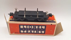 Oldtimer Lionel 3651 Vorkrieg O Betriebsholzwagen, geprüft mit Originalkarton - Bild 1 von 10