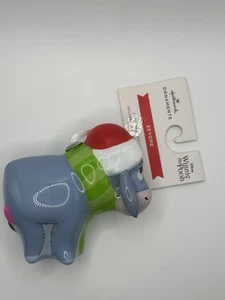Hallmark Disney Winnie The Pooh Eeyore con cappello di Babbo Natale decoupage decorazione natalizia - Foto 1 di 7