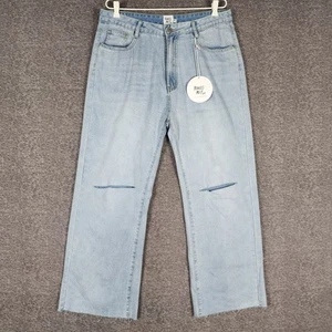 Princess Polly Jeans Womens Size 16 Blue Cece Hammer Wide Leg Knee Rip Denim NEW - Bild 1 von 12