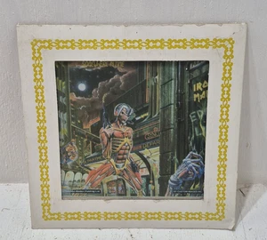 Vintage 1980’s IRON MAIDEN Carnival Glass Tile Hang Decor Somewhere in Time - Picture 1 of 4