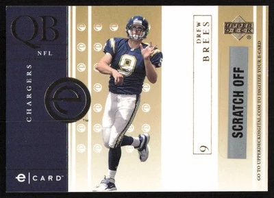 2001 Upper Deck e-Cards Rookie #E-DB Drew Brees San Diego Chargers NO Saints - Image 1 of 2