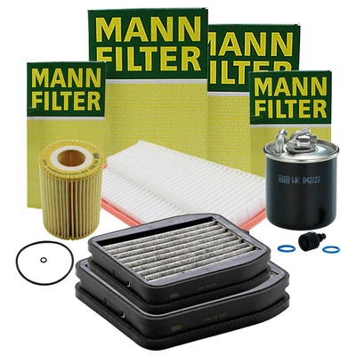 Kit de filtro de aceite de motor de combustible de cabina de aire Mann-Filter para Mercedes-Benz E320 Foto 1 de 2