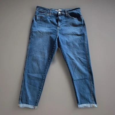 Levi Strauss Signature Women’s 12 Mid Rise Boyfriend Jeans Blue Denim W31 - Image 1 of 4