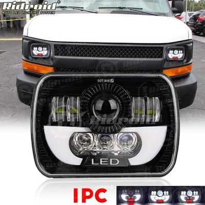 7x6" LED Headlight Hi/Lo Beam DRL For Chevy Malibu 1978 1979 1980 1981 El Camino - Image 1 of 4