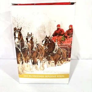 2012 Budweiser Holiday Stein “Winter Wonderland” NIB w/ COA Clydesdales - Picture 1 of 9