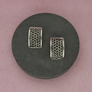 lois hill sterling silver bali braided clip-on earrings - Picture 1 of 3