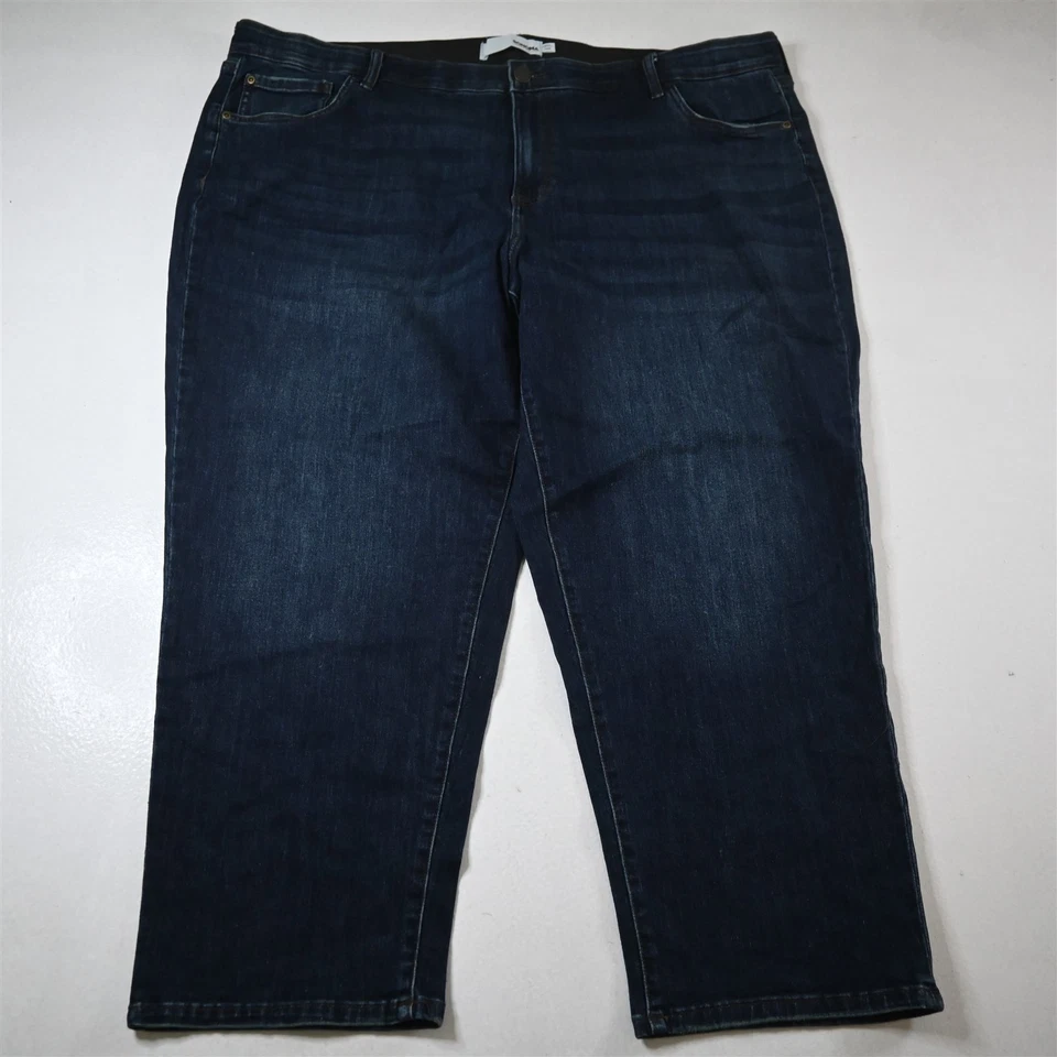 Pantalones de mezclilla elásticos con enjuague recto tobillo recortado Sonoma 24W para mujer Foto 1 de 4