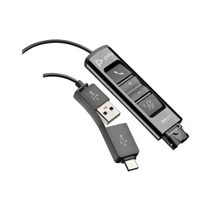 Poly DA85 USB-A/C to QD Adapter TAA Black (786C7AA) - Afbeelding 1 van 3
