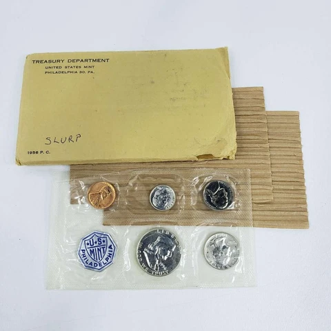 (1) 1956 United States SILVER Proof Set in Original Packaging Cover
