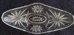 Vintage Clear Cut Glass Star Burst Design Bowl - Picture 1 of 8