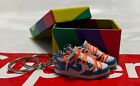 3D SB Dunk Futura Off White UNC Sneaker Keychains Pair Box mini gift