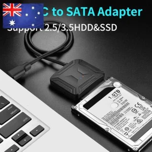 SATA to USB C Cable USB 3.1 Type C to 2.5 3.5 SATA III Hard Drive Adapter 0.4m - Afbeelding 1 van 7