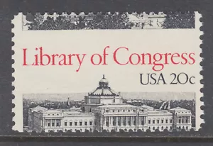 US Sc 2004 MNH. 1982 Library of Congress, horizontal MISPERF - Picture 1 of 1