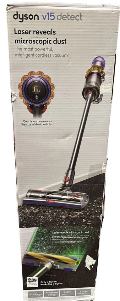 Dyson V15 Detect Cordless Stick Vacuum Cleaner - Yellow/Nickel (368340-01) - Image 1 of 1