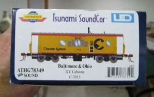 HO Athearn Genesis Chessie B&O ICC Caboose - DCC Tsunami Sound & Lights - Picture 1 of 7