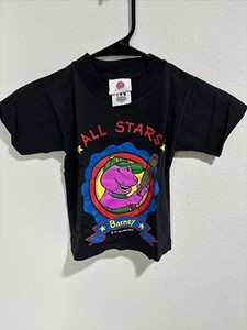 Vintage 1990s Barney the Dinosaur T-shirt Kids 3t 90s Kids TV Show Single Stitch