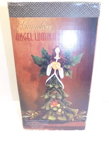 Home Reflections Ceramic HOLIDAY ANGEL Luminary with Flameless Candle 13" - Picture 1 of 5