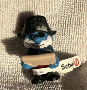 Schlümpfe 20760 Papa Schlumpf Pirat Kapitän Augenklappe Figur 2013 Figur Schleich - Bild 1 von 4