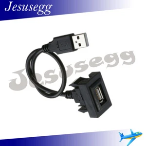 Black Fits Toyota Car Dashboard Flush Mount USB A Male to Female Extension Cable - Imagen 1 de 8