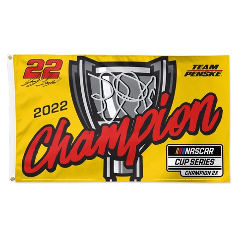 Joey Logano 2022 NASCAR Cup Champion On-Track Victory 3x5 Flag Cover