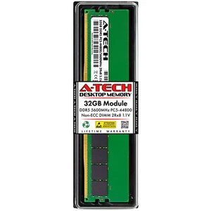 A-Tech 32GB DDR5 5600 MHz Desktop DIMM PC5-44800 288-Pin Non-ECC Memory RAM 32G - Picture 1 of 6