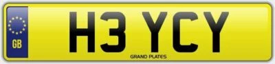 CY INITIALS NUMBER PLATE HEY HI CHERISHED CAR REG H3 YCY NO ADDED FEES TO PAY - Image 1 of 3