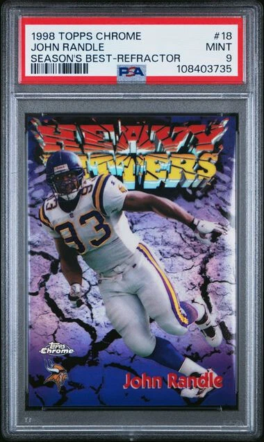 1998 Topps Chrome John Randle Seasons Best Refractor #18 Vikings PSA 9 - Image 1 of 2