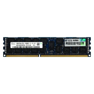 HP Genuine 16GB 2Rx4 PC3-12800R DDR3 1600MHz 1.5V ECC REG RDIMM Memory RAM 1x16G - Picture 1 of 1