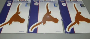 TRES IMANES DE VINILO TROQUELADOS DE 8" WINCRAFT TEXAS LONGHORNS LICENCIA OFICIAL NUEVOS - Imagen 1 de 1