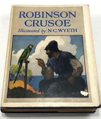 1920 - Robinson Crusoe by Daniel Defoe - Pictures by N.C. Wyeth - Cosmo Book Co - Image 1 of 4