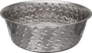 Loving Pets 7258 Ruff N Tuff Diamond Plate Dog Bowl, 5 Quart - Picture 1 of 1