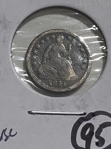 1844-O Drapery Half Dime dime, 5c, much better date, rotated reverse Cover