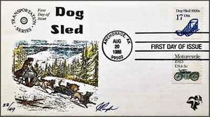 Pugh Dog Sled 1920 FDC HP signed & numbered - Picture 1 of 1