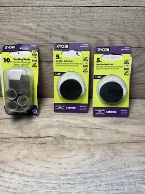Ryobi Rotary Tool Sanding Bands And Discs 60 120 240 Grit LOT OF 3 Original - Image 1 of 3