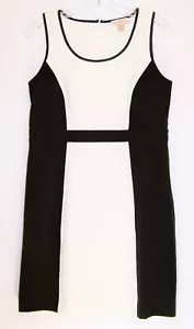 Ann Taylor Loft Petites Sleeveless Shift Dress Size 6P Cream & Brown Slimming! - Picture 1 of 8