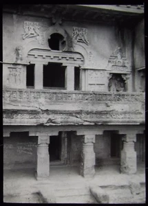 Glass Magic Lantern Slide UNIDENTIFIED INDIAN TEMPLE ENTRANCE C1890 PHOTO INDIA - Picture 1 of 2