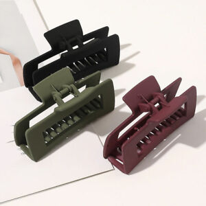 Women Frosted Matte Large Hair Claw Clip Clamp Grip Barrette Hairgrip Hairpin